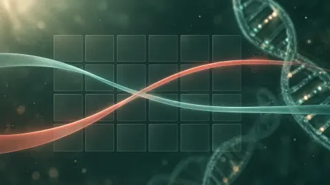 Abstract illustration of two diverging line paths over a calendar grid, suggesting two different frailty measurements over two years